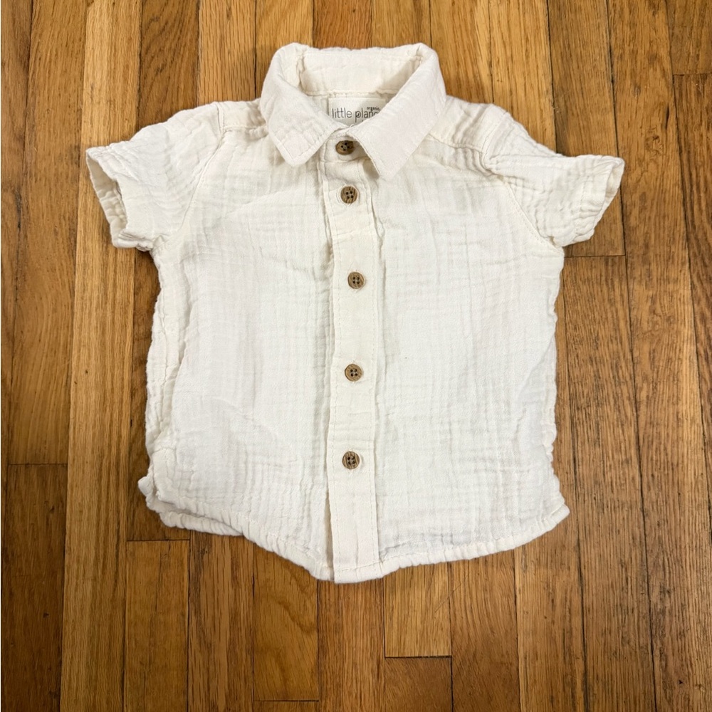 Little Planet 3M Linen Button Down Shirt